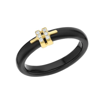 

Silver ring with ceramics and cubic zirconia sunlight sample 925