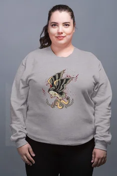 

Angemiel Wear Serpent Attacking Eagle Gray Female Sweatshirt