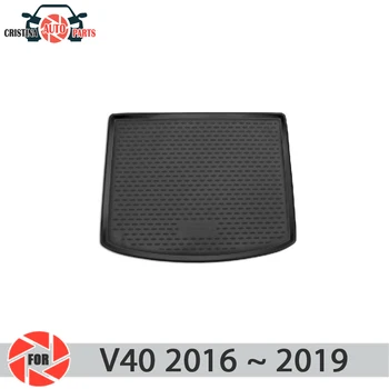 

Trunk mat for Volvo V40 2016~2019 trunk floor rugs non slip polyurethane dirt protection interior trunk car styling