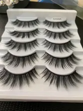 5 Par 3D visón pestañas falsas corto Natural suave y dramático pestañas falsas hecho a mano sin Cruel maquillaje extensión de pestañas