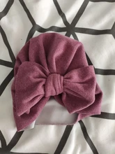 Gorro de algodón para bebé recién nacido, gorro para bebé recién nacido, Top con lazo, accesorios de fotografía recién nacido, turbante