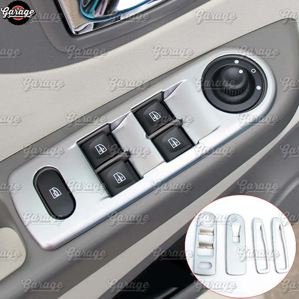 Накладки на блок управления окнами для Renault Captur 2013- ABS пластик литье 1 компл./4 шт. украшение автомобиля Стайлинг