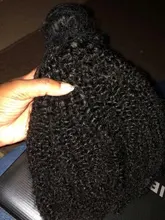 Extensión de pelo rizado Afro para mujeres negras, cabello humano Remy de 8-20 pulgadas, Color Natural, Janin, gran oferta