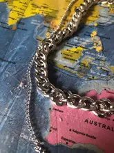 17KM-gargantilla Vintage multicapa con forma de moneda para mujer, collar, cadena gruesa, Color dorado y plateado, retrato de moda, joyería