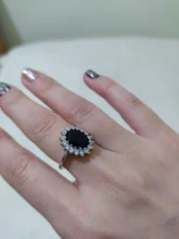 Anillo de princesa de circón azul transparente para mujer, joya de compromiso para fiesta, joyería exquisita, decoración para novia