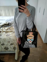 Bolso de compras de PVC para mujer, cartera de gran tamaño con lazo para un solo hombro de material PVC reutilizable, ecológico e impermeable, perfecto para compras