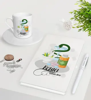 

Personalized Pharmacist White Notebook Pen Turkish coffee Cup Seti-6