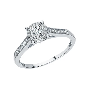 

Gold ring with diamonds sunlight sample 585
