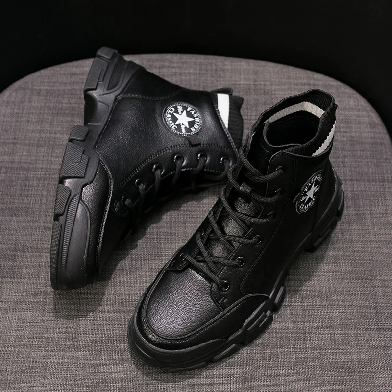 

2019 Winter Women's Martin Boots British Wind All Matching Korean Style Of Thick-soled Motorcycle Boots Casual Boots Size 35-40