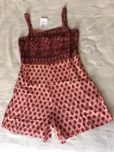 Overall Romper Bodysuit Boho Strapless Floral-Print Vintage Women Beach Ladies Rayon