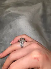 Clásico de lujo blanco Oval anillo de oro CZ propuesta de matrimonio de las mujeres bien regalo de la joyería de moda de fiesta de novia anillo de compromiso