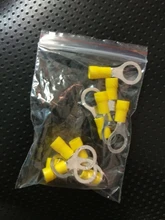 Conector de Cable aislado, 10/25/50/100 Uds. RV5.5-3.5 4 5 6 8 10 12 anillo amarillo 4-6MM, Cable de Terminal de crimpado eléctrico 12-10AWG