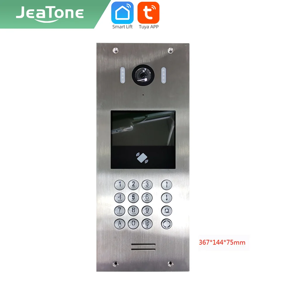 touch screen intercom 【New】Jeatone Tuya smart WIFI IP doorbell video intercom Monitor support Multi-function unlock /AHD cam/Stainless steel anti-rust video intercom indoor station