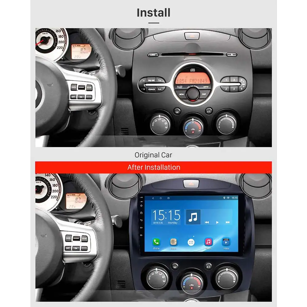 Lionet gps навигация для автомобиля Mazda 2 2007 2014 9 дюймов RM1001X|GPS транспорта| |