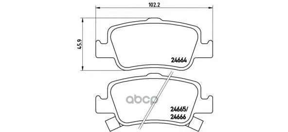 Колодки Тормозные Toyota Auris 1.33-2.2 07-(Великобритания) Задние Brembo P83080 Brembo арт. P83080
