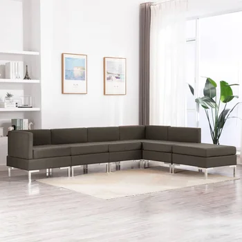 

Set 6 PCs gray mole sofa fabric sofa