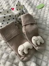 Oso de dibujos animados elefante calcetines de bebé de invierno de algodón suave niños niña niño Calcetines largos calcetines antideslizante otoño niño calcetines infantiles para el suelo 1-3Y