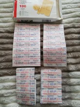 100 unids/pack impermeable adhesiva herida parche médico Anti-bacterias tirita vendas adhesivo de primeros auxilios Kit de suministros