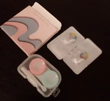 2 uds. De lentes para Cosplay, lentillas multicolores para ojos, maquillaje de Navidad, serie Anime, 1 par