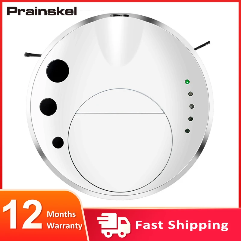 

Prainskel Robot Vacuum Cleaner Robot High Suction Cleaner 8.5cm Thin Smart Auto Charge Voice Prompt Cleaning Robot for Home