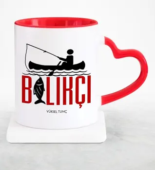 

Personalized Professional Fishing Red Heart Mug Cup