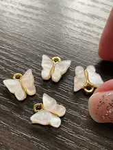 4-10 Uds Multicolor acrílico colgante de mariposa encanto conjunto para joyería DIY pendientes collares pulseras accesorios hechos a mano