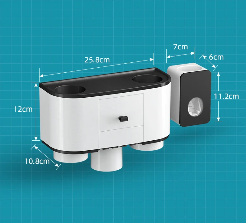 Магнитный держатель для зубной щетки Многофункциональный удобный для хранения пыленепроницаемые аксессуары для ванной комнаты автоматический экономичный диспенсер для зубной пасты