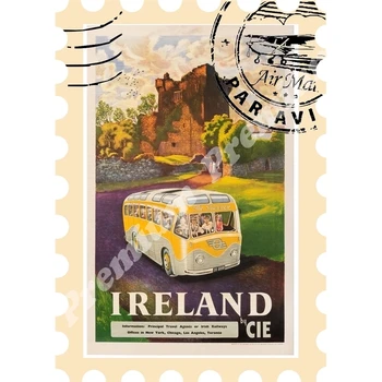 

Ireland souvenir magnet vintage tourist poster