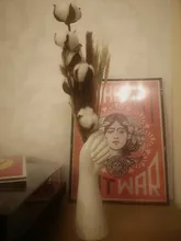 Hand-Vase Ornament Flowers Composition Office-Decor Ceramics Floral Living-Room Nordic-Style