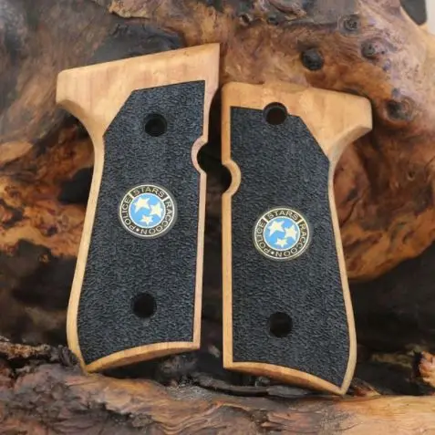 

Ksdгрипсы Beretta 92/96/98/M9, полноразмерная совместимая рукоятка из ореха для замены (пользовательский цвет, логотип Samurai Edge)