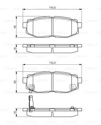 Колодки тормозные SUBARU TRIBECA 3.0/3.6 05- задние BOSCH 0 986
