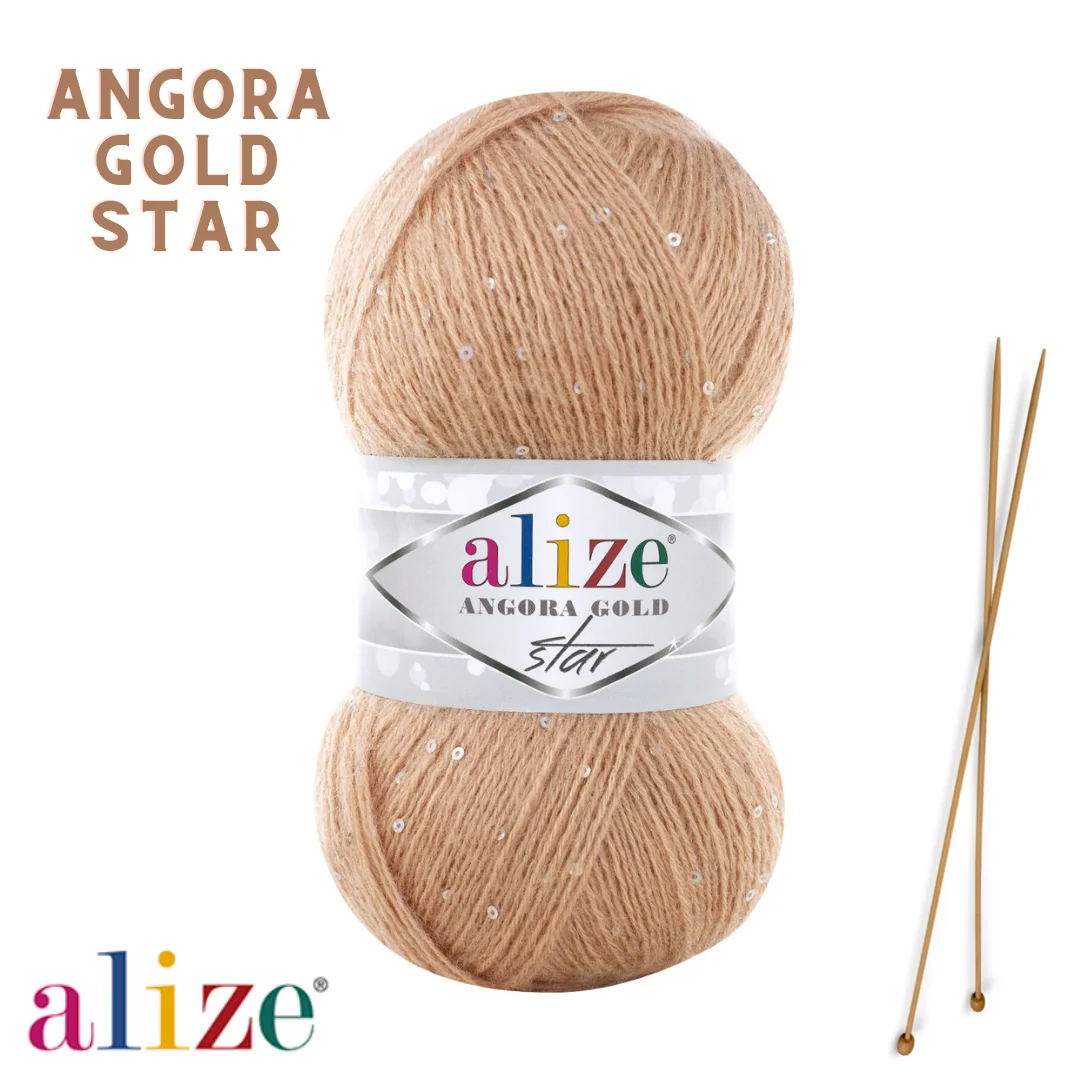 

Alize Angora Gold Star Knitting Yarn Acrylic Yarn Wool Yarn Hand Knitting Crochet Yarn Winter Yarn Soft Yarn,