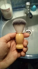 1PC profesional de los hombres brocha de afeitar con mango de madera de Nylon puro para hombres de limpieza de máscara cosméticos herramienta