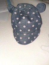 Sombrero de sol con orejas para niños, gorra de béisbol con estampado de lunares para bebé, niño y niña, gorra de béisbol con orejas para fotografía de carretera, primavera y verano