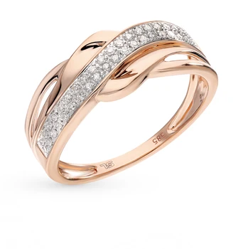 

Gold ring with diamonds sunlight sample 585