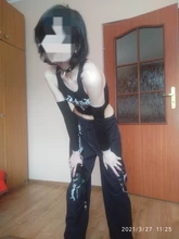 QWEEK-pantalones Cargo negros Harajuku gótico para mujer, ropa de calle gótica de pierna ancha, holgada, Pantalones blancos, moda holgada