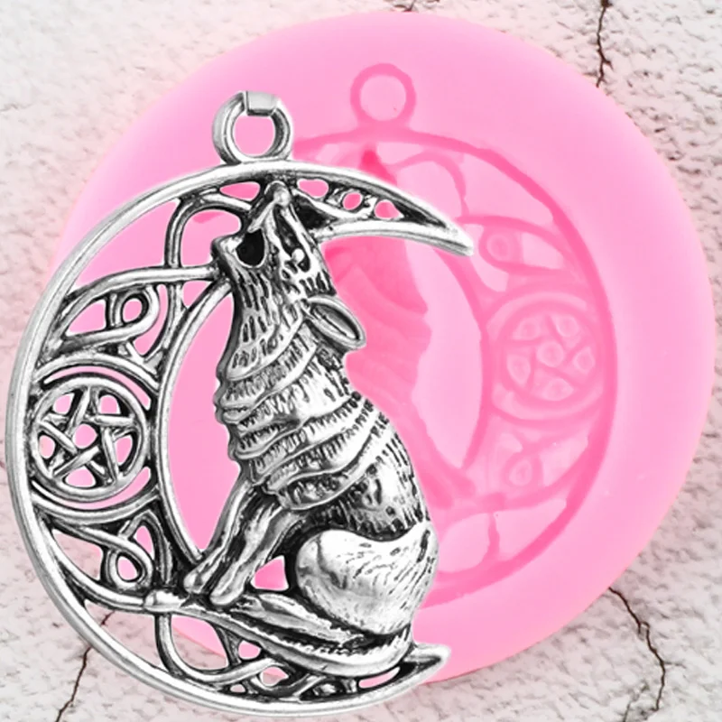 Wolf Silicone Keychains Mold DIY Animals Epoxy Resin Molds Jewelry Making keychain Moulds |