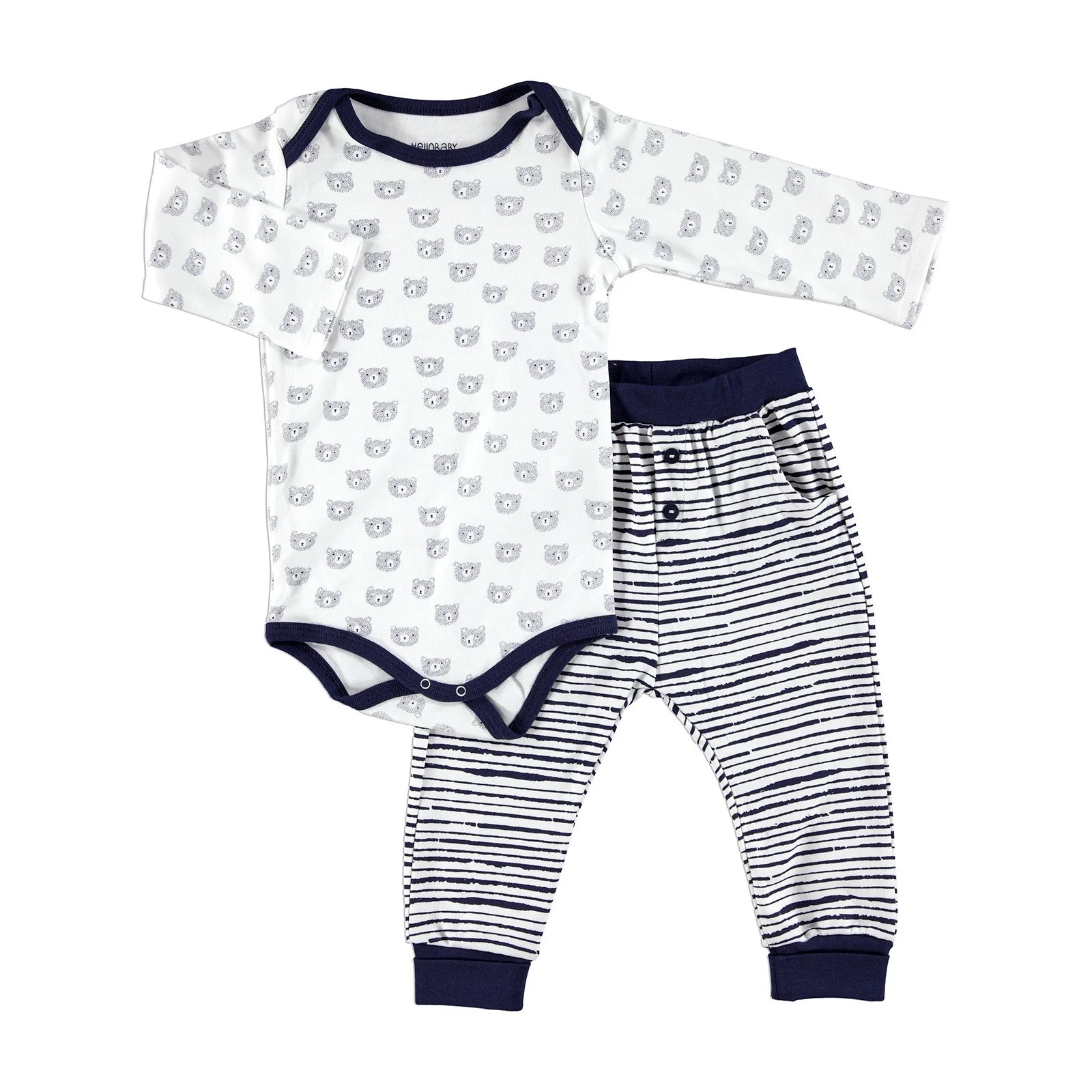 

ebebek HelloBaby Teddy Bear Theme Baby Bodysuit Trouser Set