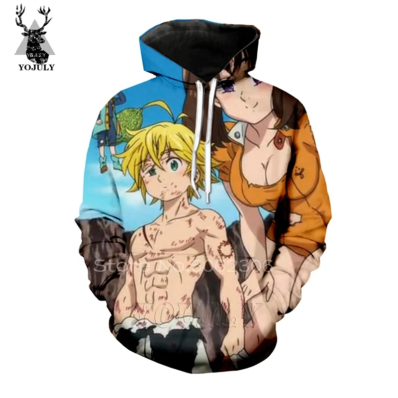17 Nanatsu No Taizai hoodies lil peep autumn men's hoodie lil peep sweatshirt off white 3D Harajuku streetwear stranger things A21 - Color: 17