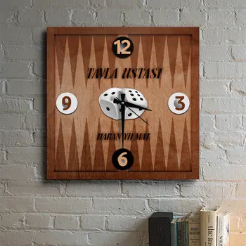 

Tailor-made Master Of Backgammon Wooden Wall Clock-2
