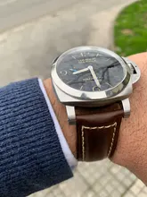 MAIKES-Correa de reloj de 20mm, 22mm, 24mm y 26mm, correa de reloj Vintage de cuero de vaca para Panerai Fossil