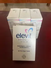 Bayer-Tableta para embarazo Elevit, 60 tabletas, vitamina MULTIVİTAMIN SKT:2/2022