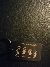 Llavero con grabado de amor para padres e hijos, regalo familiar para padres y niños