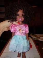 1 Uds. 35cm varios estilos negro africano bebé explosión cabeza cubierta negra juguete para bebé