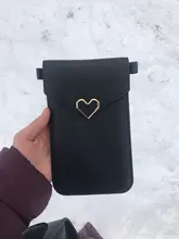 Cartera con pantalla táctil para teléfono móvil, bolso de mano con correa de cuero para Smartphone, Iphone X, S10, Huawei P20
