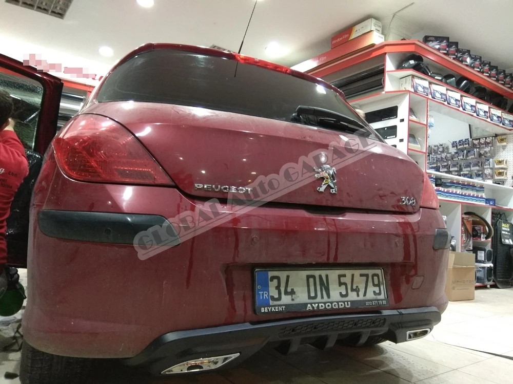 Рассеиватель для Peugeot 308 2007 2008 2009 2010 2011 2012 2013 удлинитель заднего бампера