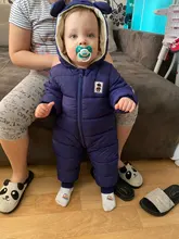 Ins 2021 otoño e invierno Bebé ropa de bebé nuevo bebé niños gruesa mono de algodón de manga larga de las niñas mameluco con capucha 3-12 meses