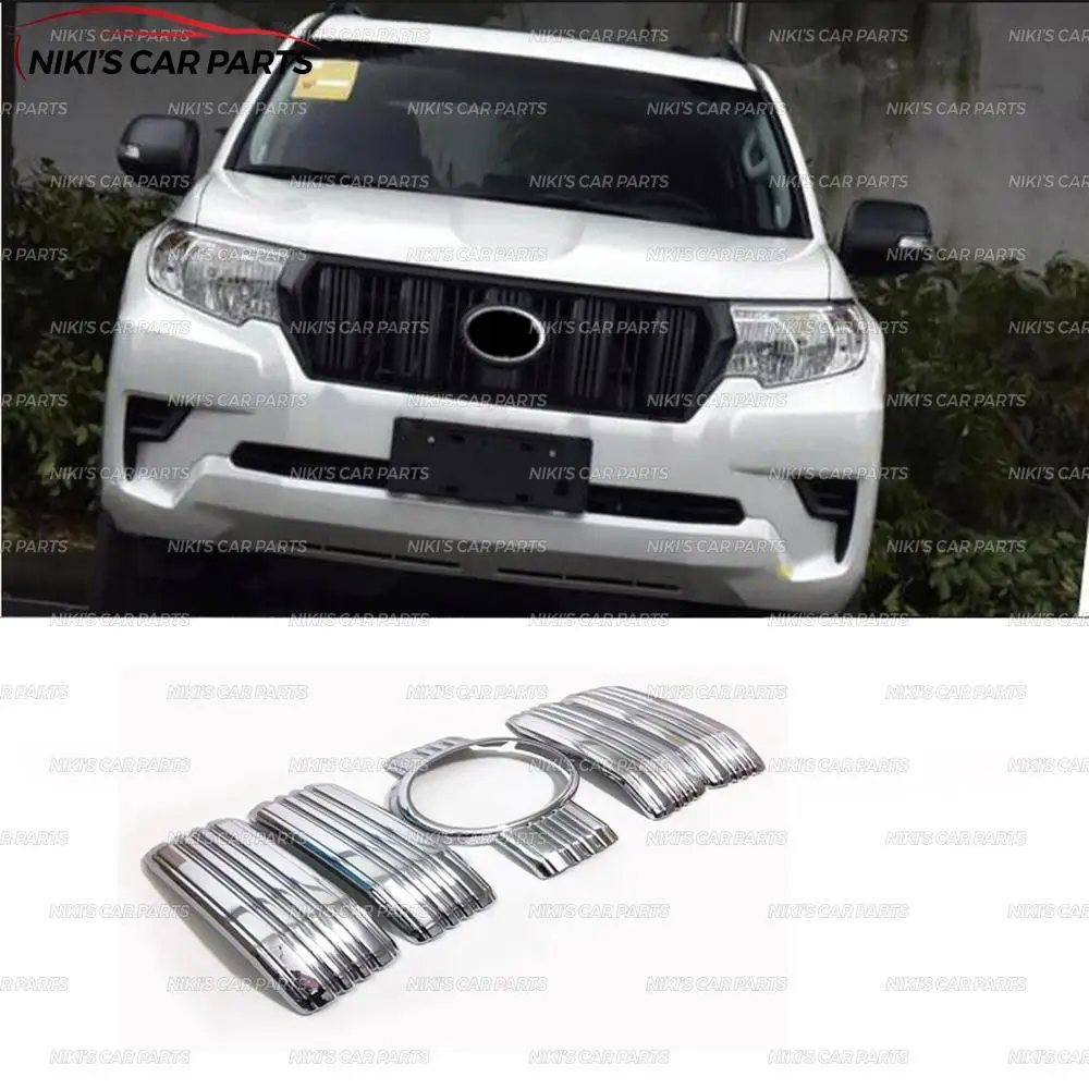 Накладка решетки радиатора с кольцом для Toyota Land Cruiser Prado FJ 150 2010- ABS пластик 1 комплект/5 шт. moldingdecoration