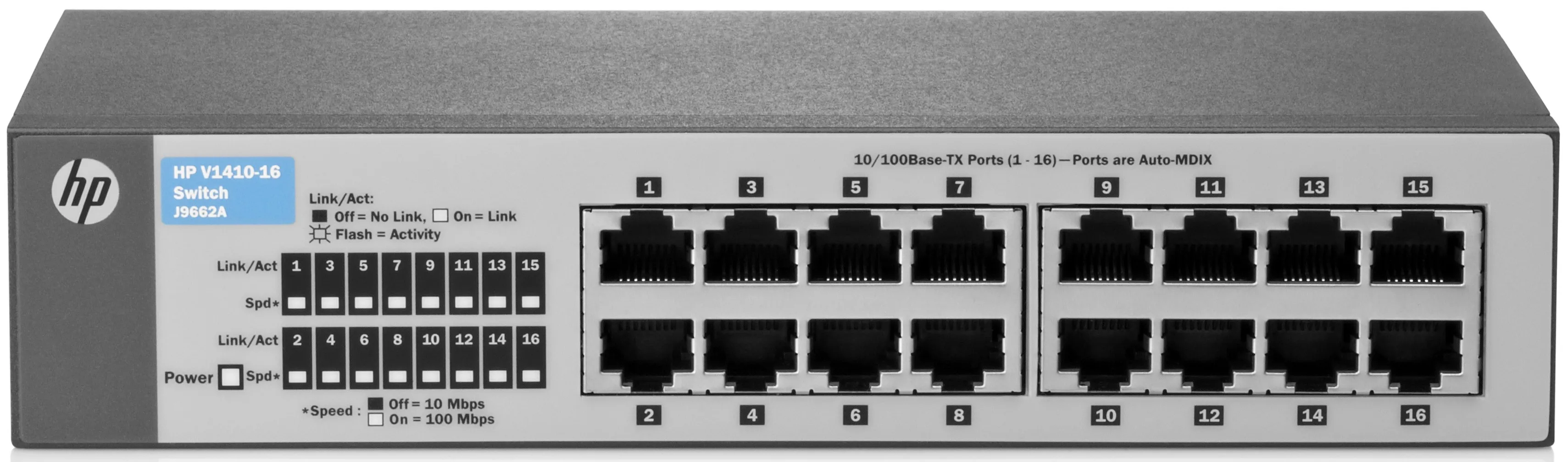 Коммутатор HP J9662A V1410-16 Switch (16UTP 10/100Mbps) | Компьютеры и офис