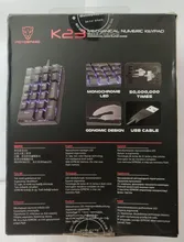Mechanical-Keyboard Keypad Numeric Outemu-Switch Motospeed K23 OSU Blue 21-Keys Led-Backlight